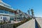 Path and walkway along Mission Beach, San Diego, California, USA.