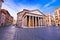 Patheon square ancient landmark in eternal city of Rome view