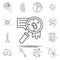 pathogen bacteria magnifying glass line icon. element of bacterium virus illustration icons. signs symbols can be used for web