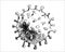 Pathogen respiratory coronavirus 2019-ncov. vector illustration of virus. Corona virus. Flue
