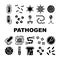 Pathogen Virus Disease Collection Icons Set Vector