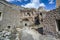 The paths inside Selime Cathedral. Selime Monastery in Cappadocia, Turkey. Selime is town at the end of Ihlara Valley.