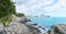 Pathway along the coast of Dongbaek island.