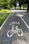 Pathway for bike and cyclists in the park