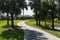 Pathway at Florida golf course neighborhood