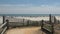 A pathway leading out to the ocean at Atlantic City beach