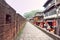 The pathway of North Gate Wall Gucheng Qiangcheng toward to East Gate Tower in Fenghuang old city Phoenix Ancient Town, Hunan