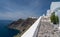 Pathway to Imervigli via cliff in Fira Santorini