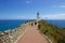 Pathway to lighthouse at Cape Reinga, Northland, New Zealand