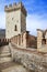 Pathway to a medieval tower in Vigoleno Castle