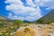 Pathway to mountains in Mycenae, Greece