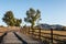 Pathway with Trees and Mountain Range at Mountain Hawk Park