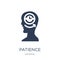 patience icon. Trendy flat vector patience icon on white background from General collection