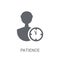 patience icon. Trendy patience logo concept on white background