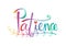 Patience lettering