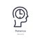 patience outline icon. isolated line vector illustration from general collection. editable thin stroke patience icon on white