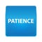 Patience shiny blue square button