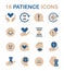 Patience web banner or landing page. Calm person finding