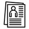 Patient archive icon outline vector. Medical record