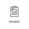 Patient card flat icon or logo for web design