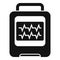 Patient defibrillator icon simple vector. Automatic care person