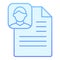 Patient document flat icon. Medical file blue icons in trendy flat style. Profile paper gradient style design, designed