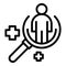 Patient examination icon outline vector. Doctor treatment