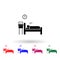 Patient in intensive care multi color icon. Simple glyph, flat vector of medecine icons for ui and ux, website or mobile