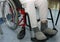 Patient with leg problems over the wheelchairs
