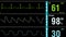 Patient monitor displays medical exam vital signs