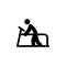 Patient rehabilitation outline icon. Signs and symbols can be used for web, logo, mobile app, UI, UX