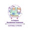 In patient residential treatment concept icon