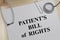 PATIENT'S BILL of RIGHTS concept