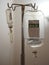 Patient`s saline feeding equipment, Set IV solution drip in the ward hospital, salt water