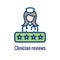 Patient Satisfaction Icon with patient experience imagery - and rating idea