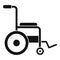 Patient wheelchair icon, simple style