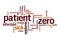 Patient zero word cloud concept