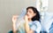 Patients women give saline solution, Flu achoo