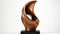 Patina Rusted Bronze Sculpture On Wooden Base - Online Art