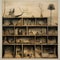 Patinated And Oxidized: A Hyperrealistic Bookshelf Drawing By Alfred Kubin