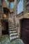 Patio with door, stairs and windows