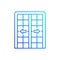 Patio doors linear vector icon