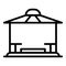 Patio gazebo icon, outline style