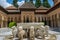 Patio of the Lions in the Alhambra Palace in Granada, Spain