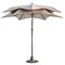 Patio modern beach umbrella, front view