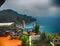 A patio Overlooking the Amalfi Coast