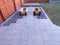 Patio vitrified paving