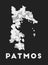 Patmos - communication network map of island.