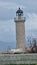 patra lighthouse greece ionio sea in sunny winter day