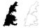 Patras City Hellenic Republic, Greece, Hellas, Achaea map vector illustration, scribble sketch City of Patras map